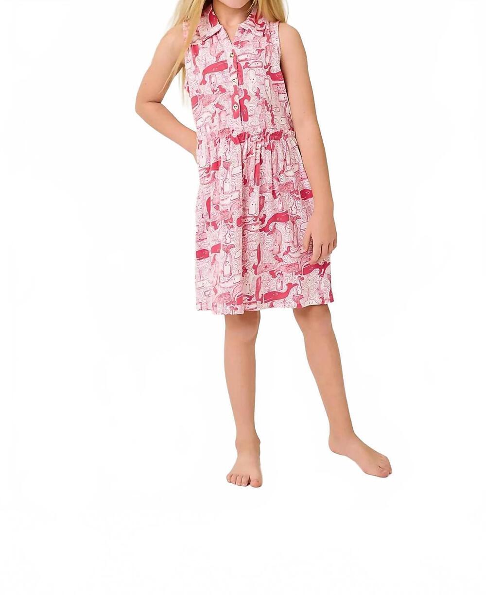 NEW LILLY PULITZER girl's mini arley dress in paradise punch thar she blows